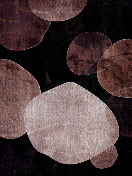 Japanese nature forms in flow abstraction Japandi art by FRESH Fine Art