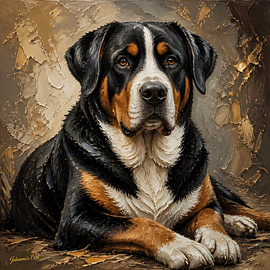 Grand bouvier suisse sur Johannas Art Creations