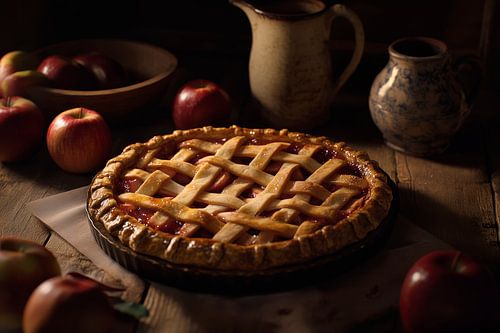 Appeltaart met rustieke charme