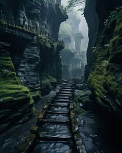 Mystische Stimmung zwischen den Felsen