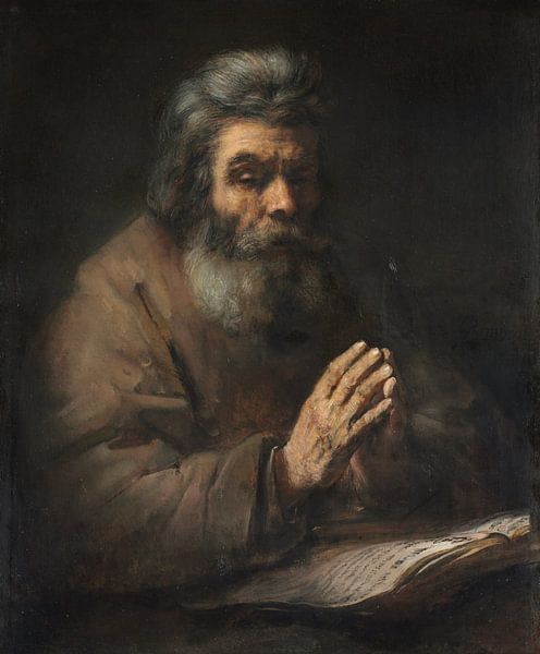 Ein älterer Mann im Gebet, Anhänger von Rembrandt van Rijn von Rembrandt van Rijn