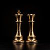 König und Königin Schachfigur gold von TheXclusive Art