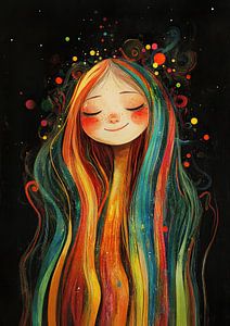 Bunte Frau