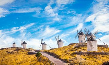 Windmolens van Consuegra. Castilië La Mancha, Spanje van Stefano Orazzini