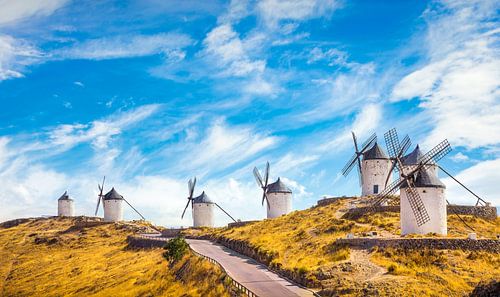 Windmolens van Consuegra. Castilië La Mancha, Spanje