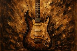 Guitar with expressive brushstrokes by Imperial Art House