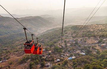 Ropeway to Raigad Fort by Jan Schuler