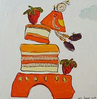 Orange birthday cake