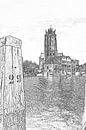 Grote Kerk from Leuvehaven by Henk Hartzheim thumbnail
