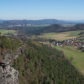 Papstdorf, Bergpanorama in der Sächsischen Schweiz von Heidemuellerin