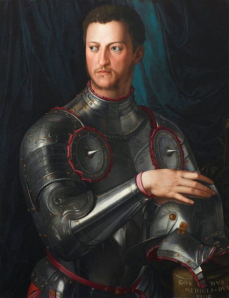 Cosimo I de' Medici in Rüstung, Bronzino von Meisterhafte Meister