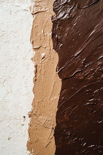 Textuur van gesmeerde verf in bruine tinten