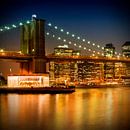Night Skyline MANHATTAN Brooklyn Bridge von Melanie Viola Miniaturansicht