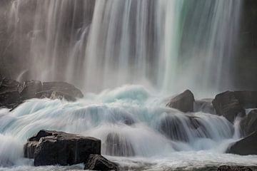 Detail des Öxarárfoss in Island Þingvellir