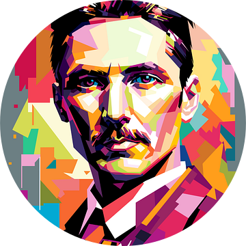 Nikola Tesla WPAP van Awang WPAP Pop Art