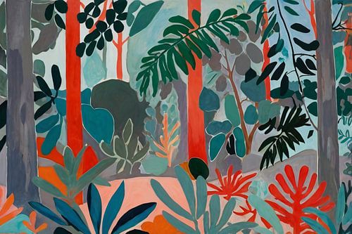 Kleurrijke abstracte natuurillustratie