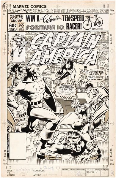Captain America poster van Atelier Liesjes