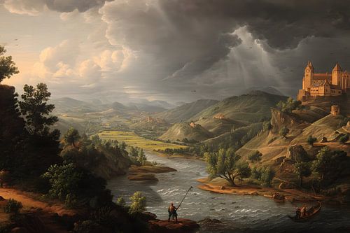 Das Flusstal im Schatten der Burg von Skyfall