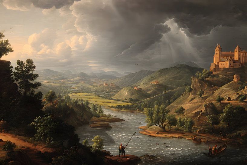 Das Flusstal im Schatten der Burg von Skyfall