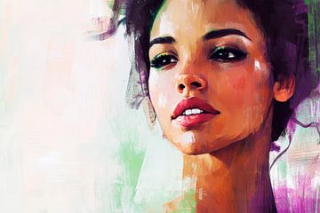 Face of colours - Portrait of the soul by Poster Art Shop