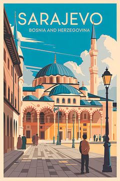 Sarajevo, Bosnië en Herzegovina. van Poster Art Shop