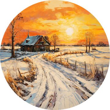 Winter Schilderij 42917 van Blikvanger Schilderijen