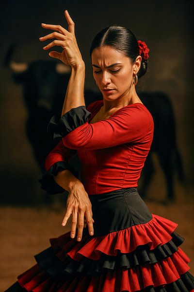 Sous l'emprise du mouvement - La puissance silencieuse du flamenco par Klaus Tesching - Art-AI