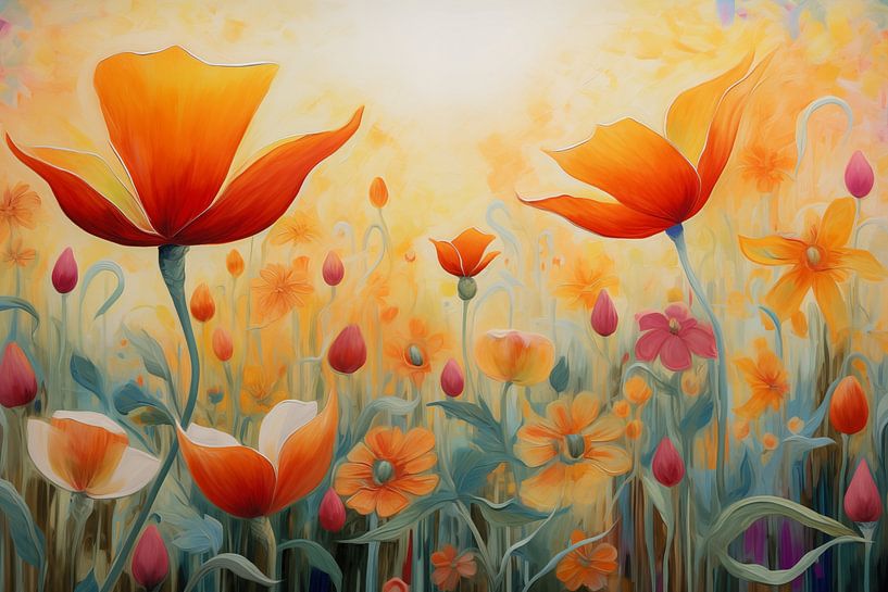 Abstract flowers by Bert Nijholt