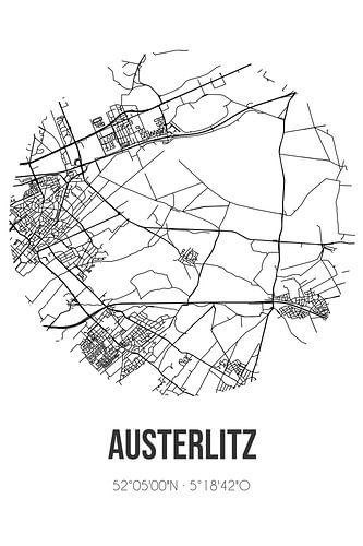Austerlitz (Utrecht) | Landkaart | Zwart-wit