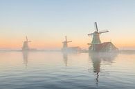 Foggy morning at Zaanse Schans by Pieter Struiksma thumbnail