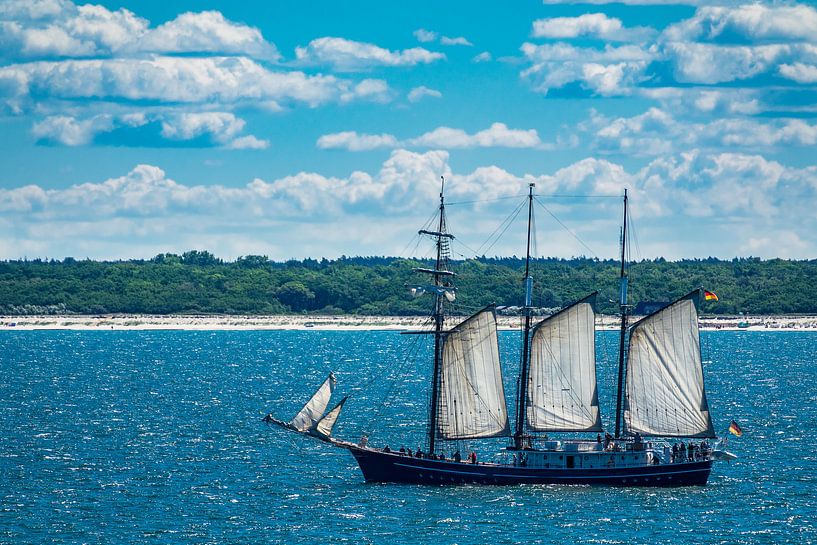 Ein Segelschiff auf der Ostsee  van Rico Ködder