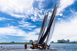 Skûtsjesilen in Friesland.