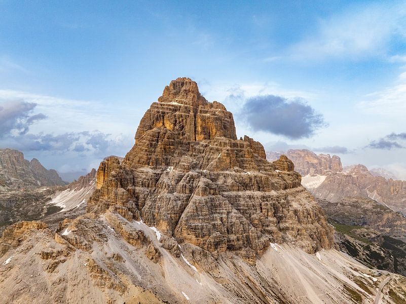 Tre Cime oder Drei Zinnen in den Dolomiten Italien von Sjoerd van der Wal Fotografie