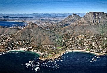 Les montagnes et les baies du Cap vues d'en haut (photo peinture) sur images4nature by Eckart Mayer Photography