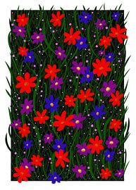 Verspielte Blumenwiese