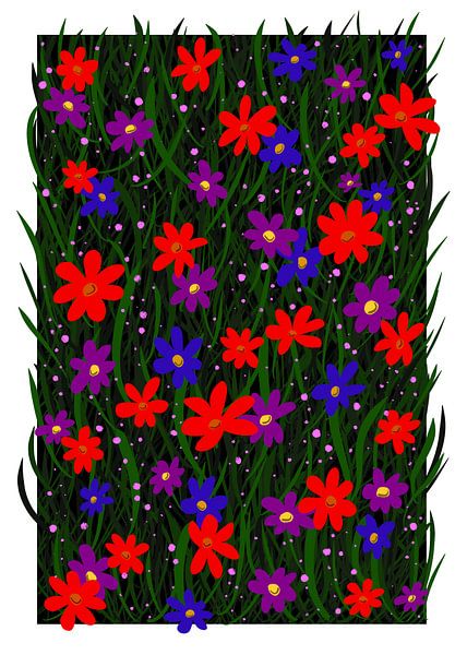 Playful flower meadow by Liv ter Riet