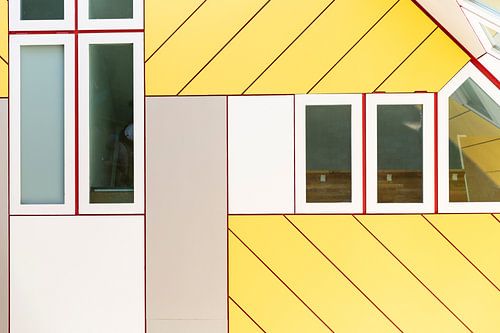Cube house in yellow