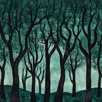 Paysage forestier abstrait
