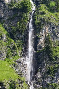 Lake walls and waterfall in Oytal