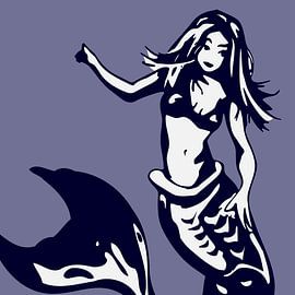 Elegante und moderne Meerjungfrau-Kunstwerke von Emiel de Lange