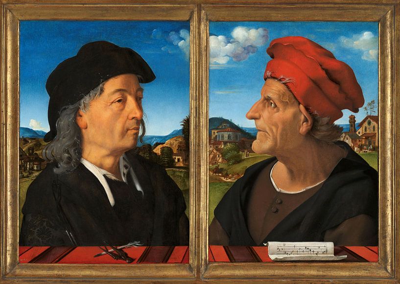 Porträts von Giuliano und Francesco Giamberti da Sangallo, Piero di Cosimo von Meisterhafte Meister