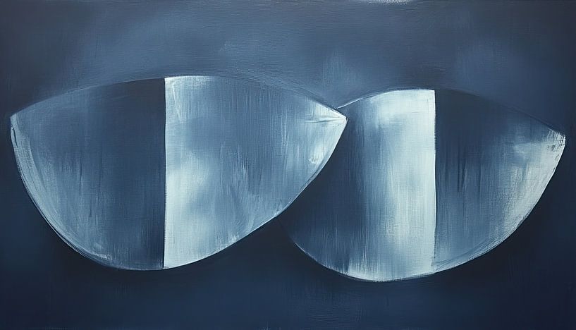 Blue Circle Abstract by Modern Collection