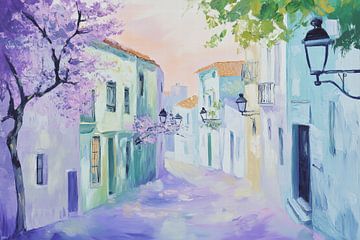 Gekleurde steeg van Poster Art Shop