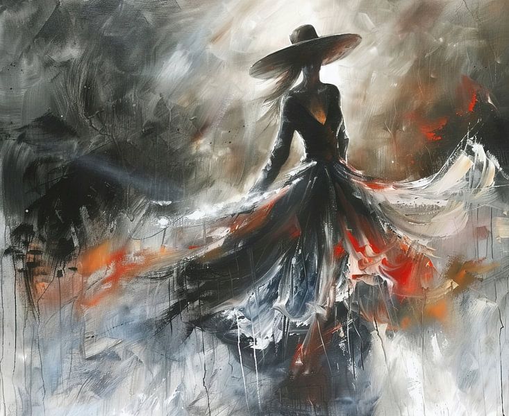 Female silhouette by Abstract Painting