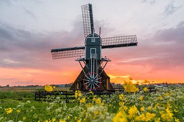 Munikkenmolen tijdens zonsondergang (0021) van Reezyard