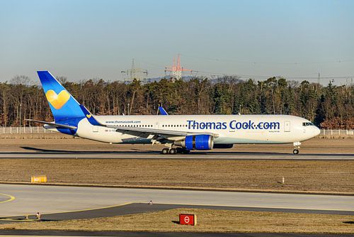 Thomas Cook Boeing 767-300 passagiersvliegtuig.