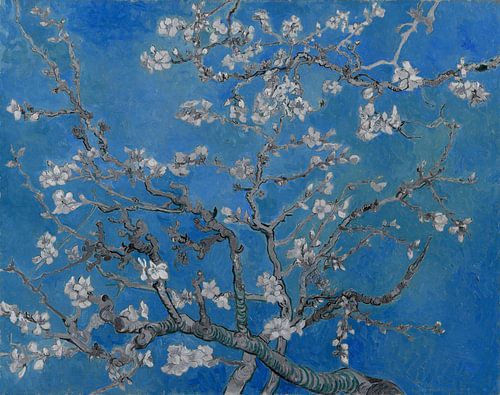 Almond blossom by Vincent van Gogh (Dark blue) by Masters Revisited