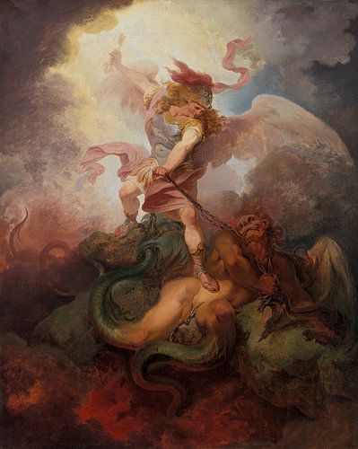 Der Engel, der Satan fesselt