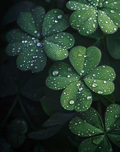 Feuilles après la pluie