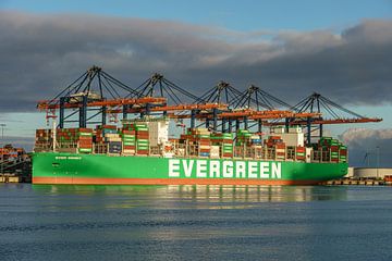 Containerschip Ever Mercy van Evergreen. van Jaap van den Berg